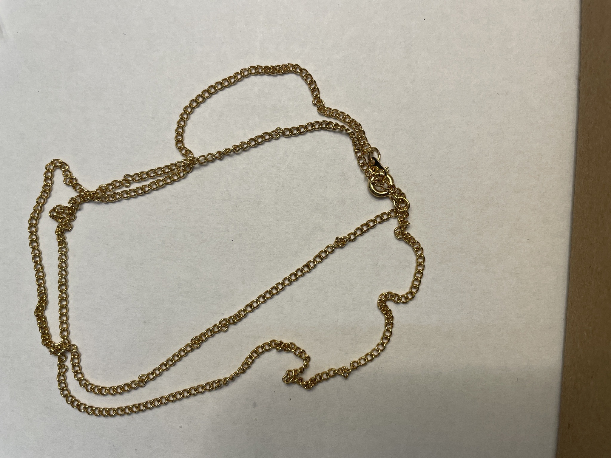 Submitted photo of Gold-tone curb link chain necklace