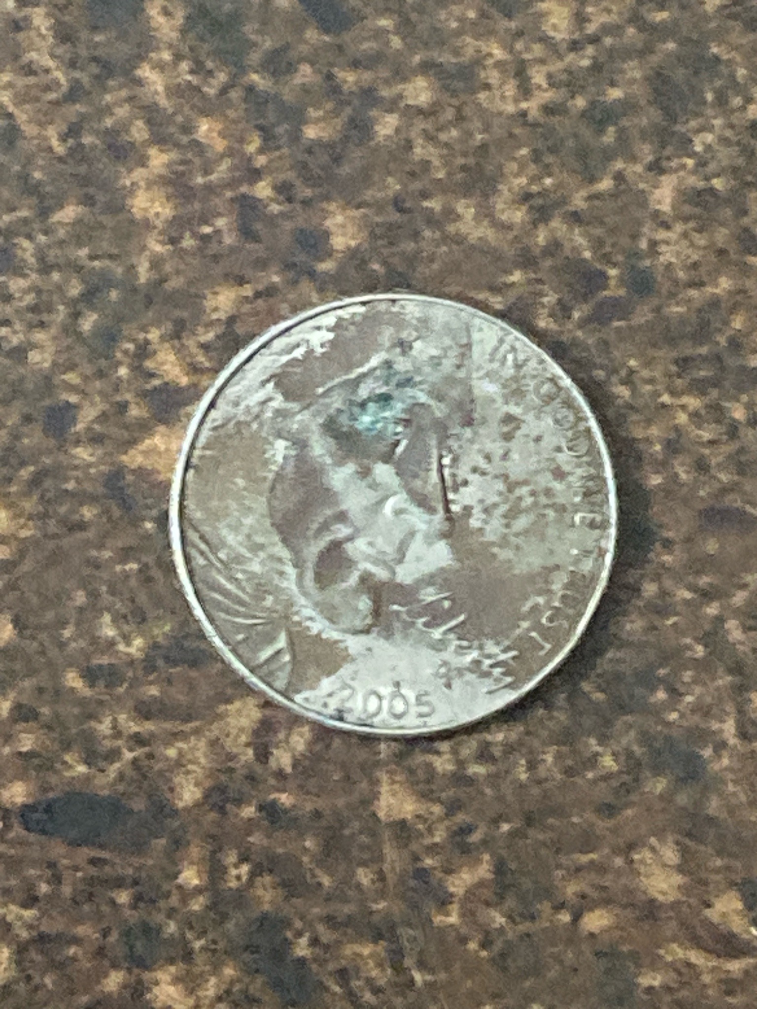 Submitted photo of US Jefferson Nickel, as marked 2005 (unverified)