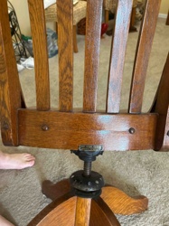 Vintage Oak Swivel Office Chair