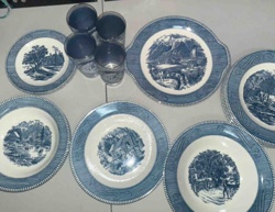 Royal China Currier & Ives 19-Piece Dinnerware and Drinkware Set