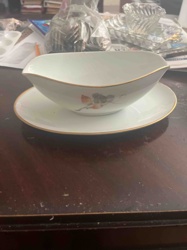 Gravy Boat with Attached Saucer