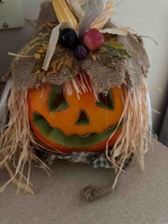 Autumn Pumpkin Scarecrow Decorative Accent