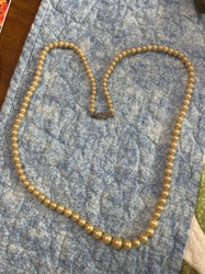 Graduated Faux Pearl Necklace with Filigree Clasp