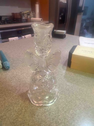 Pressed Glass Angel Figurine/Vase