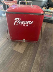 Vintage Red 'Pleasure Chest' Cooler