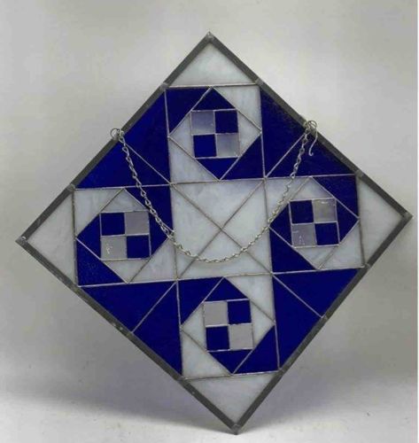 Geometric Stained Glass Panel