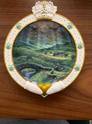 Bradford Exchange Limited Edition 'May the Road Rise to Meet You' Irish Blessing Decorative Plate by Charles H. White