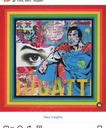 Lhoutte 'Bugatti' Mixed Media Pop Art