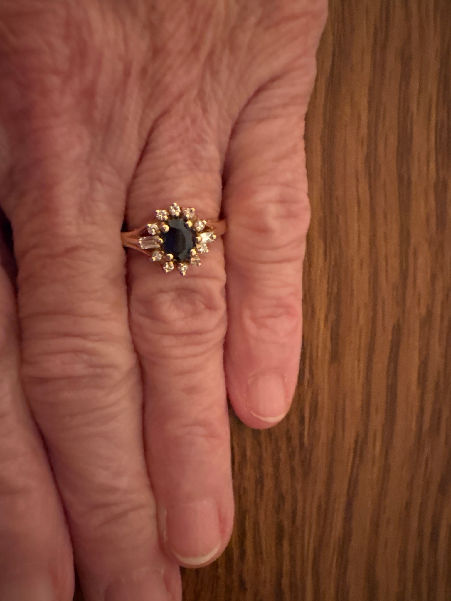 Submitted photo of Gold gemstone cluster ring