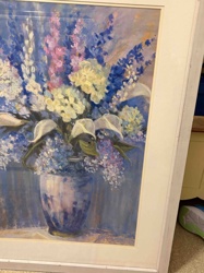 Floral Still Life in Vase (Framed Artwork)