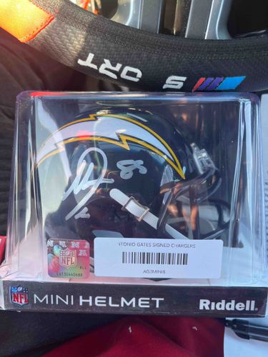 Antonio Gates Autographed Riddell NFL Mini Helmet - San Diego Chargers