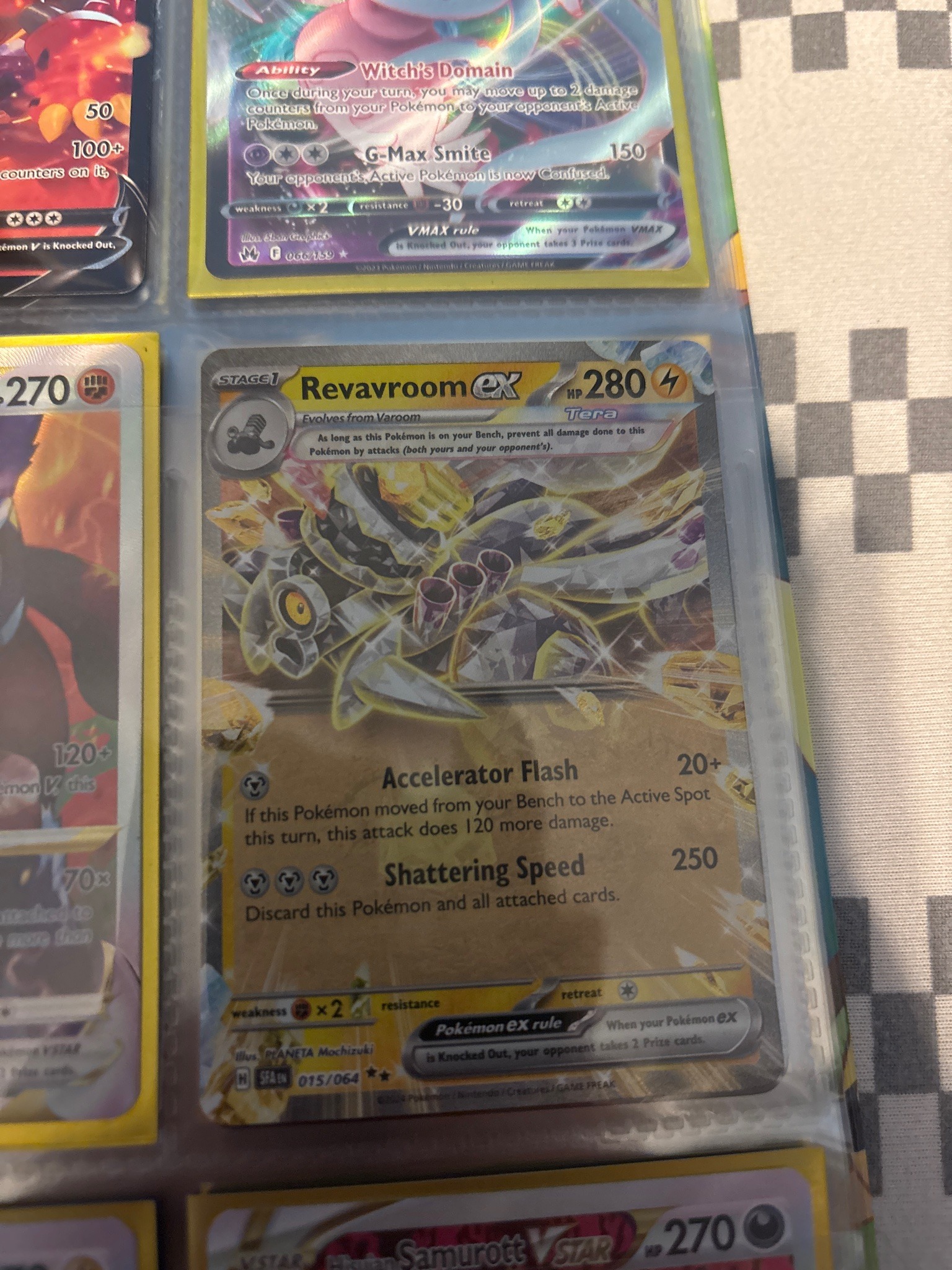 Submitted photo of Revavroom ex Tera Pokémon Trading Card (not authenticated)