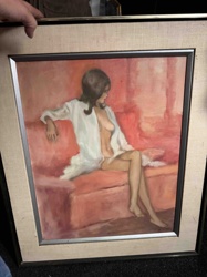 Figurative Oil Painting of a Seated Woman