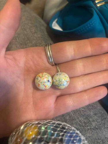 Sprinkle/Confetti Style Glass Marbles