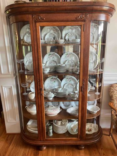 Bow Front Curio Cabinet
