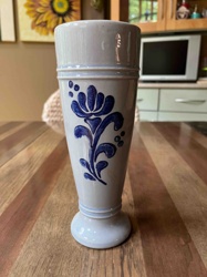 Stoneware Floral Vase or Mug