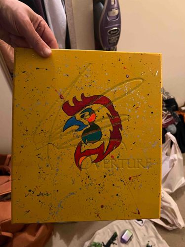 Stylized Rooster Head Painting 'Overture'