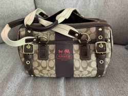 Coach Signature Stripe Satchel