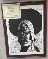 Framed Linocut Print by Kenyatta Ray, 'Regenerative Strategy'