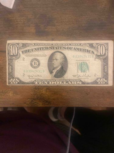 United States 1934 Series B Ten Dollar Federal Reserve Note (Silver Certificate)