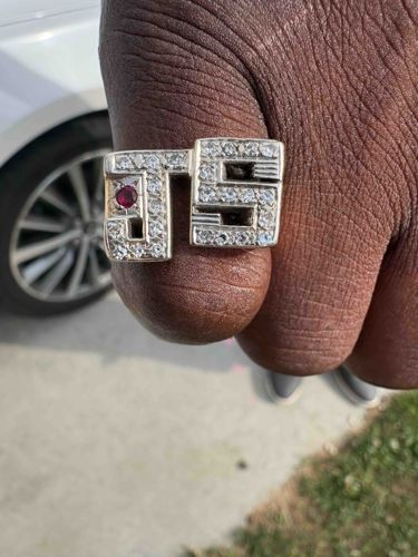 Custom "TS" Initials Statement Ring