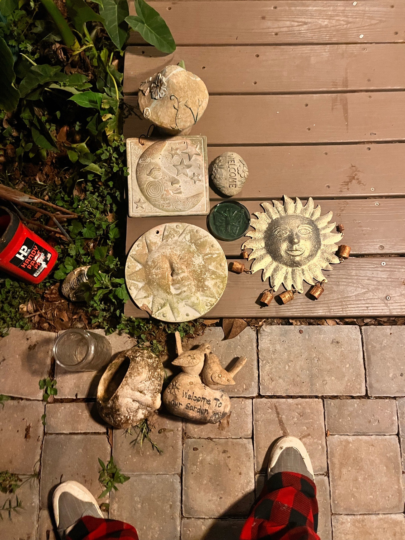 Collection of Decorative Garden Ornaments and Plaques