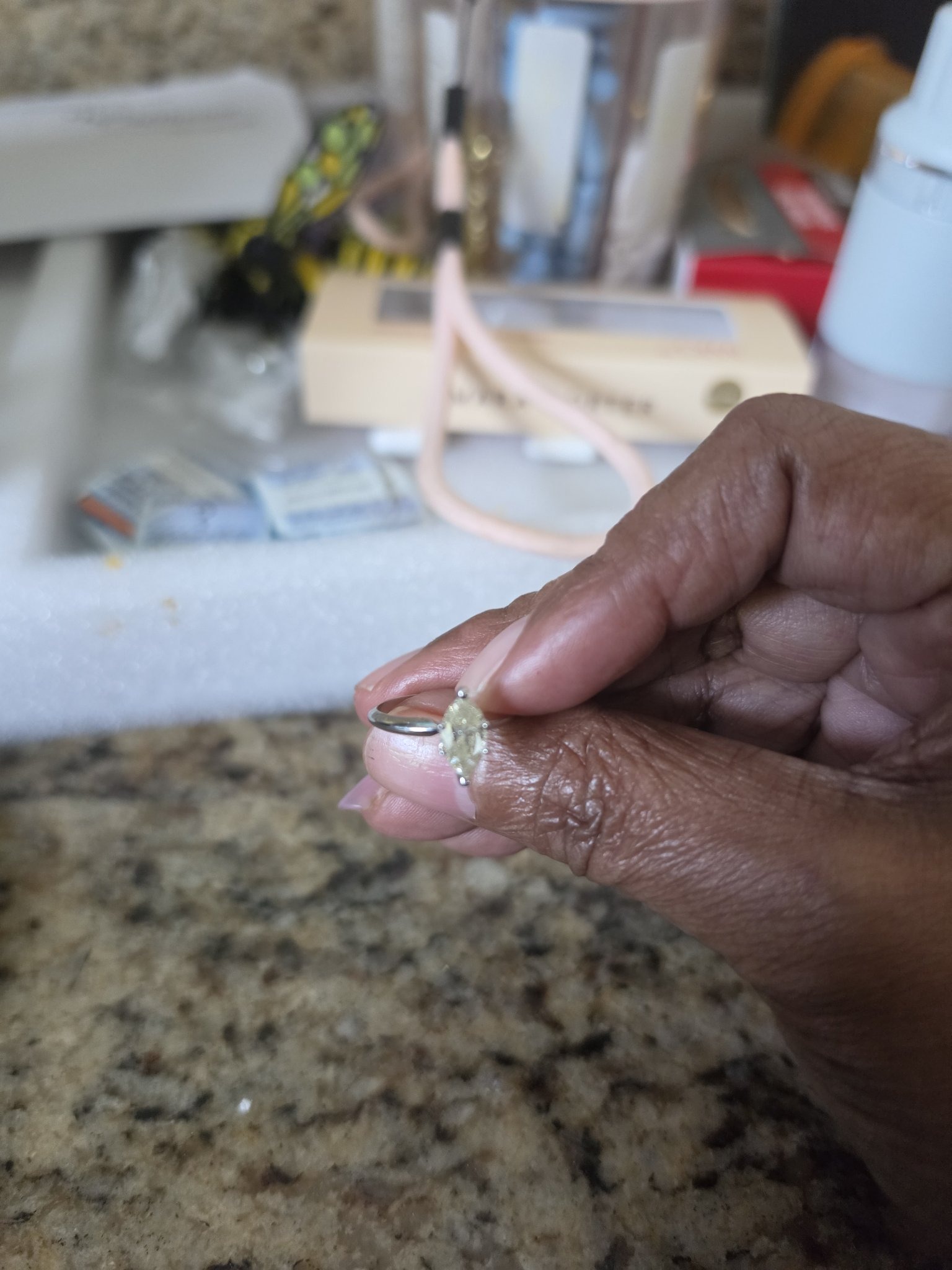 Submitted photo of Marquise cut stone ring