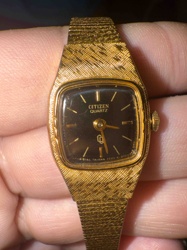 Citizen Quartz Women's Gold-Toned Textured Wristwatch