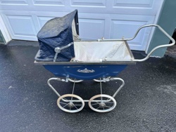 Vintage Navy Blue Baby Carriage (Pram)
