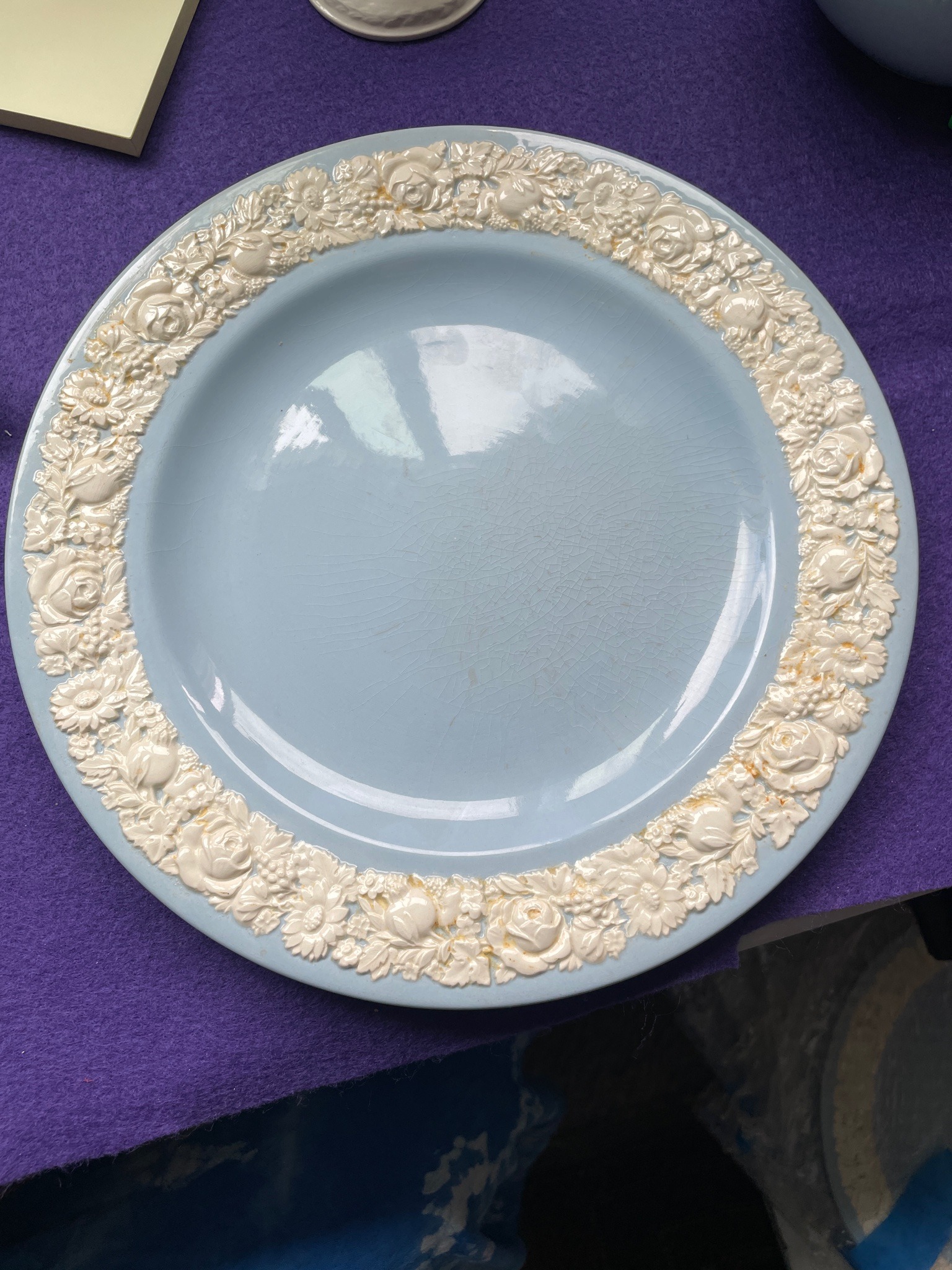 Wedgwood Embossed Queens Ware Plate