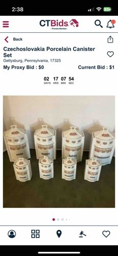 Czechoslovakia Porcelain Canister Set