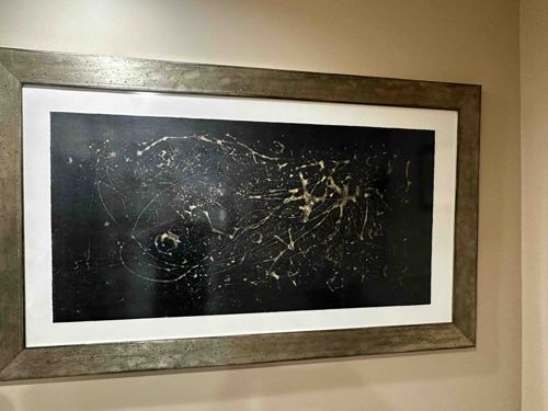 Abstract Expressionist-style Framed Artwork
