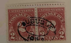 United States 2 Cents Postage Due Stamps (Block of Two)
