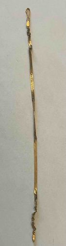 Kinked Gold Herringbone Bracelet (14k)