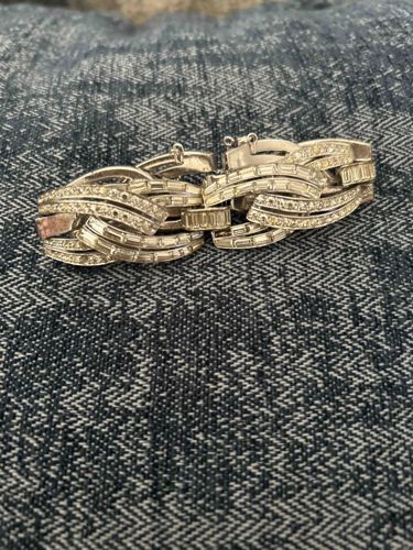 Art Deco Style Diamond Bracelet or Dress Clip