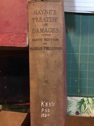 Mayne's Treatise on Damages, Ninth Edition by Coleman Phillipson (1920)