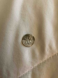 Medieval European Hammered Coin with Cross Motif