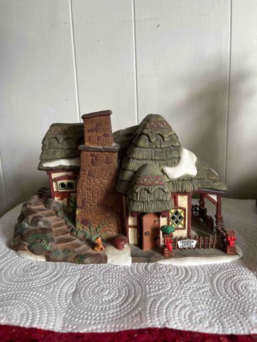 Studio 55 1997 Dickens Village Series Crooked Fence Cottages Ceramic House