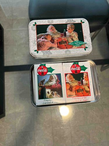 Coca-Cola Christmas Playing Card Set in Collectible Tin