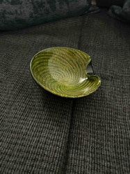 Aventurine Swirl Art Glass Bowl
