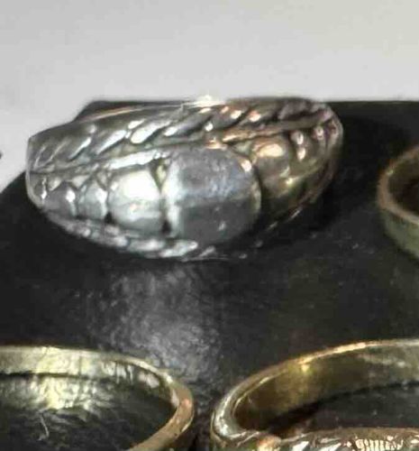 Silver-Toned Textured Ring