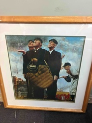 Norman Rockwell's 'Bottom of the Sixth' (The Three Umpires) Framed Print