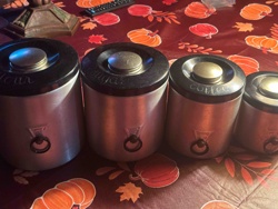 Vintage Aluminum Kitchen Canister Set