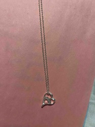 Heart Pendant Necklace with Accent Stones