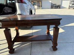 Quarter Sewn Oak Library Table / Desk