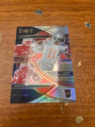 Panini Select Football Trading Card - Cris Carter / Jaxon Smith-Njigba / Michael Thomas Multi-Player Rookie Card
