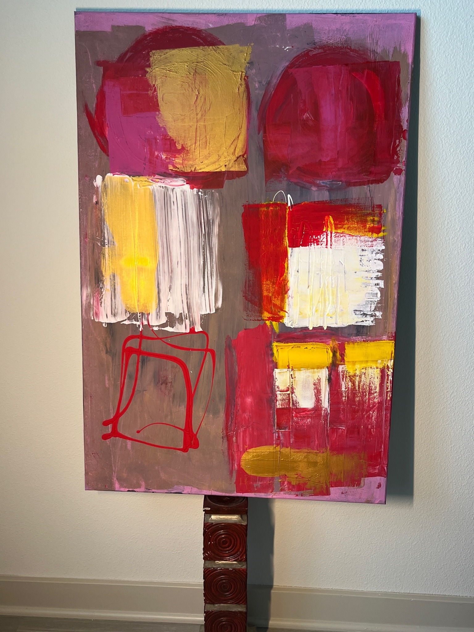 Submitted photo of Abstract acrylic painting on canvas