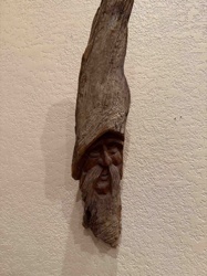 Driftwood or Wood Bark Spirit/Wizard Carving