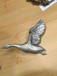 Metal Flying Goose Figurine