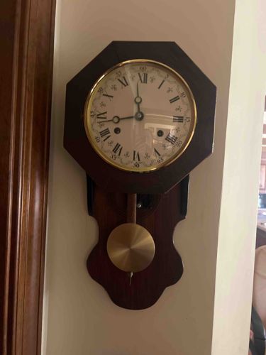 Octagon-Head Drop-Dial Wall Clock